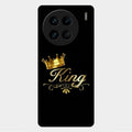 Cute King With Crown Glass Case For Vivo X90 Pro 5G