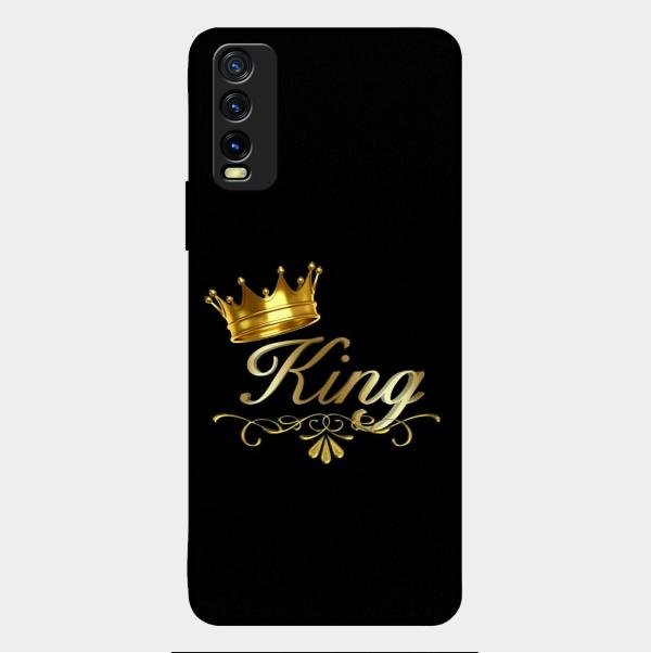 Cute King With Crown Glass Case For Vivo Y12G