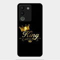 Cute King With Crown Glass Case For Vivo Y200 5G