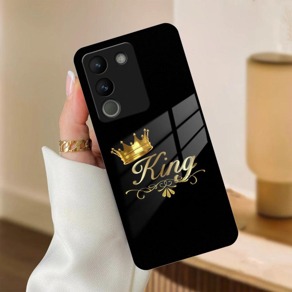 Cute King With Crown Glass Case For Vivo - ShopOnCliQ