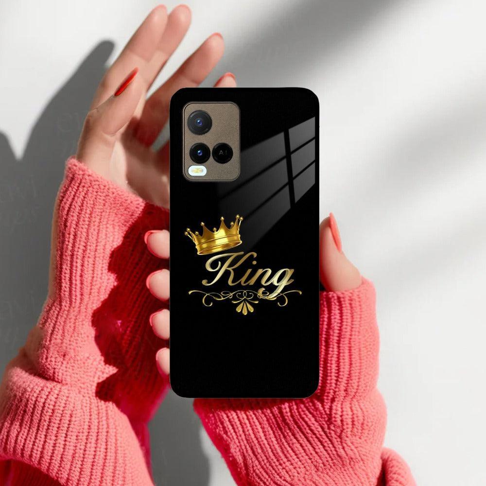 Cute King With Crown Glass Case For Vivo - ShopOnCliQ