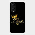Cute King With Crown Glass Case For Vivo Y28 5G