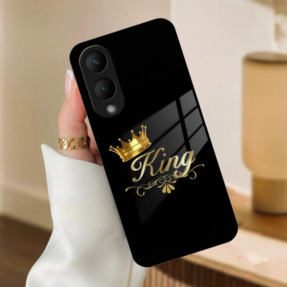 Cute King With Crown Glass Case For Vivo - ShopOnCliQ