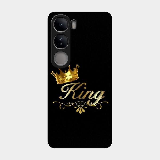 Cute King With Crown Glass Case For Vivo Y300 5G