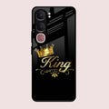 Cute King With Crown Glass Case For Vivo Y31 5G