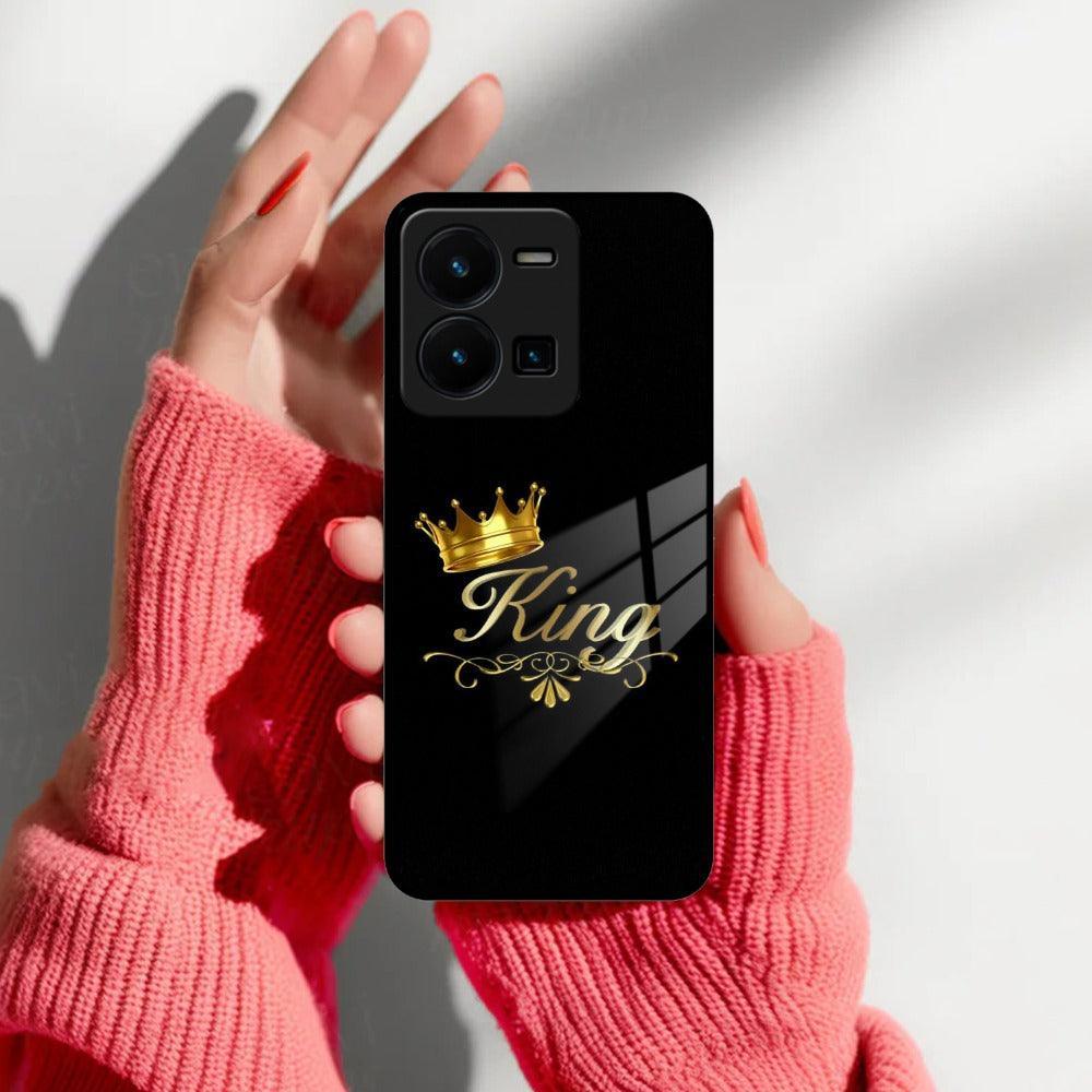 Cute King With Crown Glass Case For Vivo - ShopOnCliQ