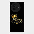 Cute King With Crown Glass Case For Vivo Y39 5G