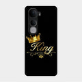 Cute King With Crown Glass Case For Vivo Y400 Pro 5G