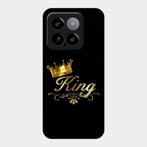 Cute King With Crown Glass Case For Xiaomi 14 5G