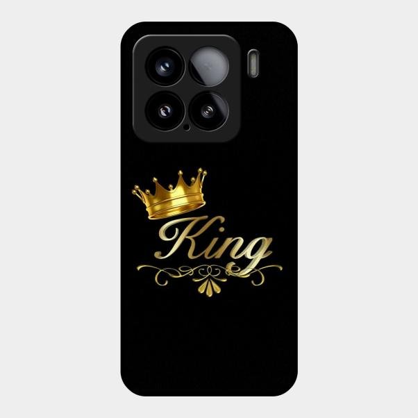 Cute King With Crown Glass Case For Xiaomi 15 5G