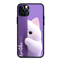Cute Kitten Glossy Metal Case Cover For iPhone 12 Pro