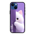 Cute Kitten Glossy Metal Case Cover For iPhone 13 mini