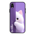 Cute Kitten Glossy Metal Case Cover For iPhone XR