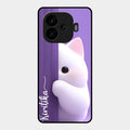 Cute Kitten Glossy Metal Case Cover For iQOO Neo 10R 5G