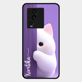 Cute Kitten Glossy Metal Case Cover For iQOO Neo 7 5G