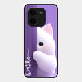 Cute Kitten Glossy Metal Case Cover For iQOO Z9X 5G