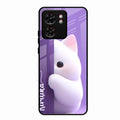 Cute Kitten Glossy Metal Case Cover For Motorola Edge 40