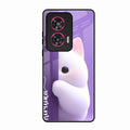 Cute Kitten Glossy Metal Case Cover For Motorola Edge 50 Fusion 5G