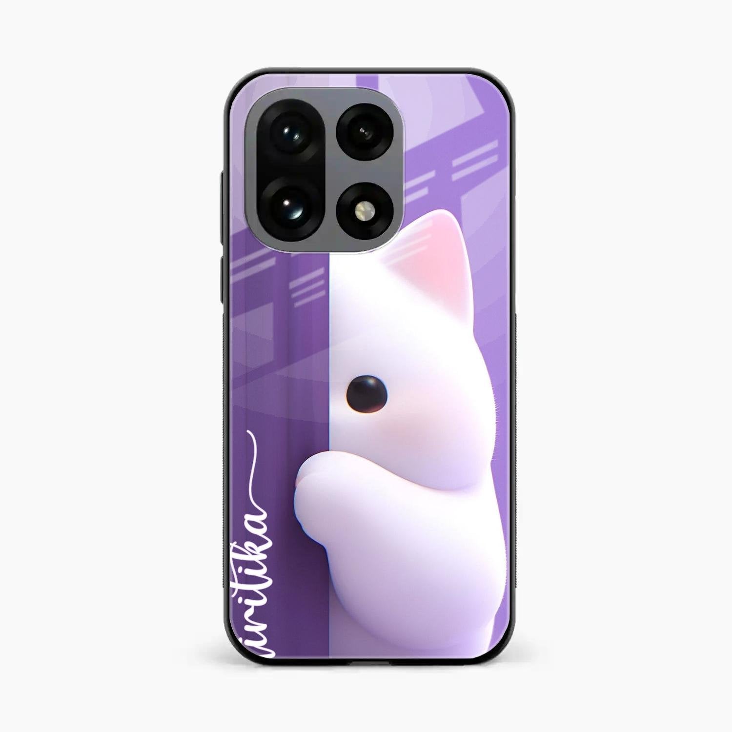 Cute Kitten Glossy Metal Case Cover For OnePlus 15 5G