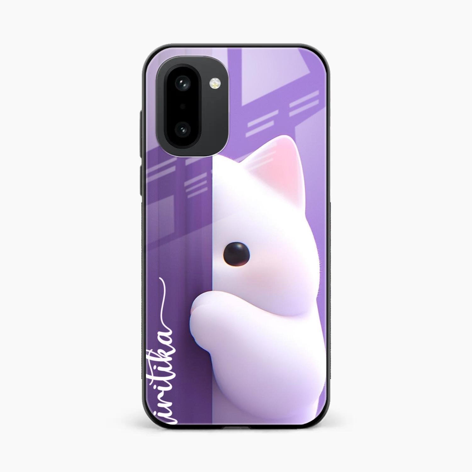 Cute Kitten Glossy Metal Case Cover For OnePlus 15R 5G