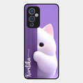Cute Kitten Glossy Metal Case Cover For Oneplus 9 5G