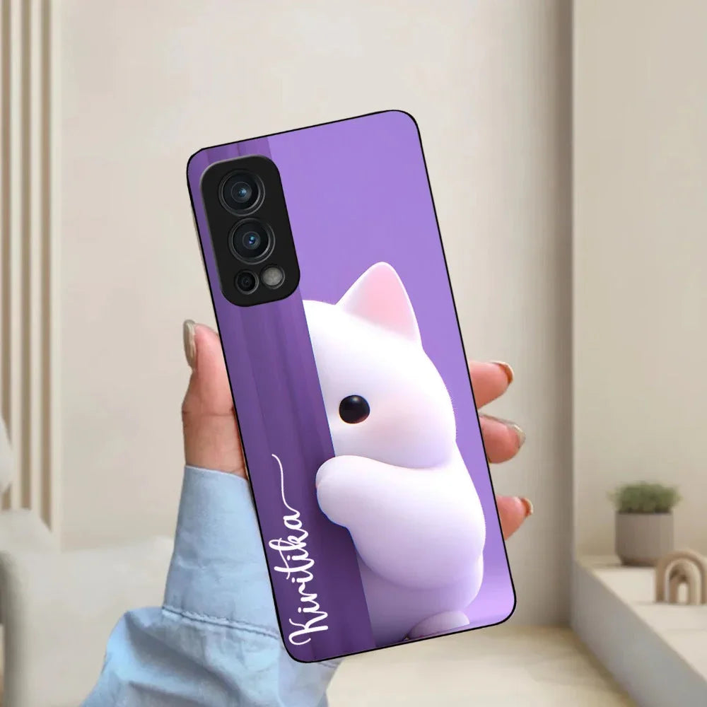 Cute KItten Glossy Metal Case Cover For OnePlus - ShopOnCliQ