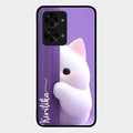 Cute Kitten Glossy Metal Case Cover For Oneplus Nord 2T 5G