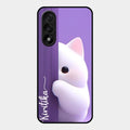 Cute Kitten Glossy Metal Case Cover For Oneplus Nord 5 5G