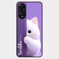 Cute Kitten Glossy Metal Case Cover For Oppo A78 5G