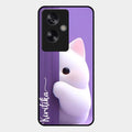 Cute Kitten Glossy Metal Case Cover For Oppo A79 5G