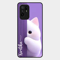 Cute Kitten Glossy Metal Case Cover For Oppo F19 Pro Plus 5G