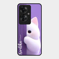 Cute Kitten Glossy Metal Case Cover For Oppo F25 Pro 5G