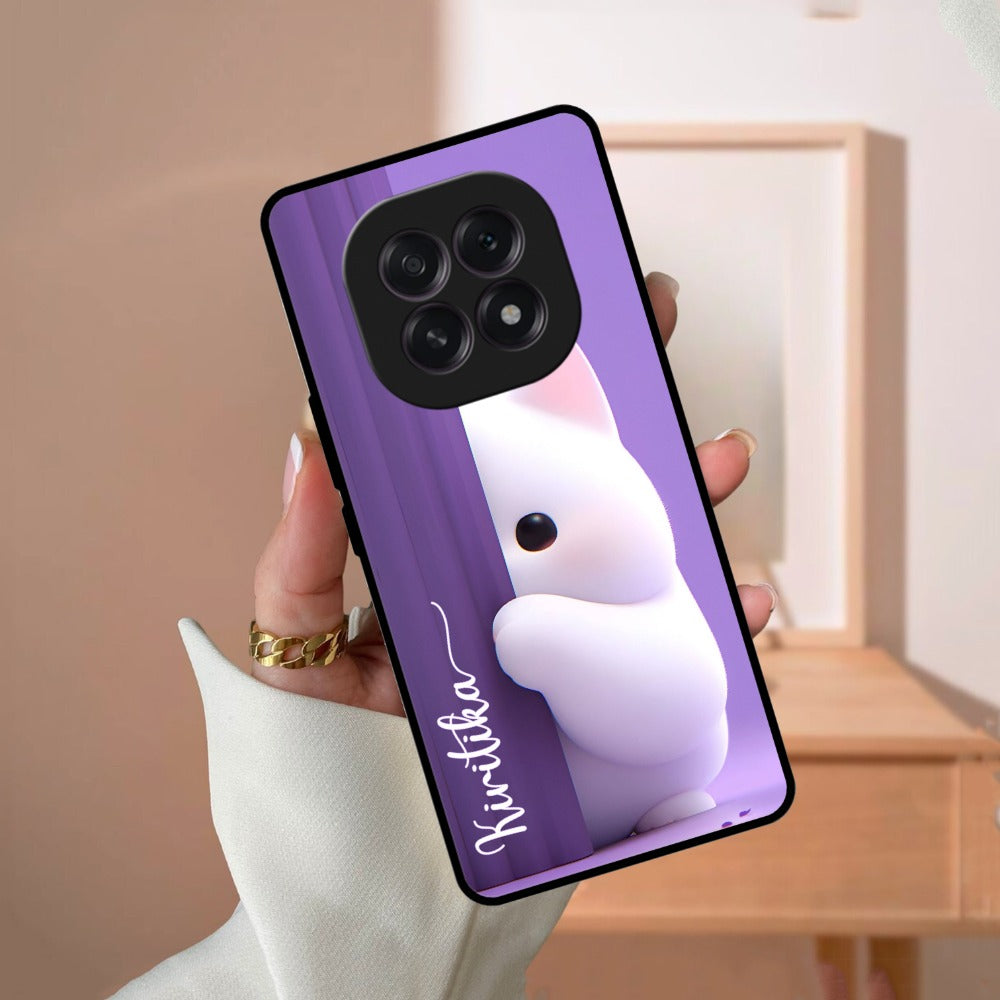 Cute Kitten Glossy Metal Case Cover For Oppo