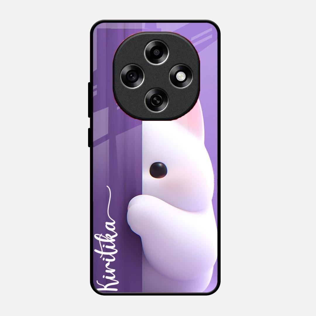 Cute Kitten Glossy Metal Case Cover For Oppo F31 Pro 5G