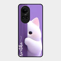Cute Kitten Glossy Metal Case Cover For Oppo Reno 10 5G