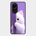 Cute Kitten Glossy Metal Case Cover For Oppo Reno 10 Pro 5G