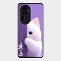 Cute Kitten Glossy Metal Case Cover For Oppo Reno 10 Pro Plus 5G