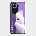 Cute Kitten Glossy Metal Case Cover For Oppo Reno 11 5G
