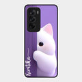 Cute Kitten Glossy Metal Case Cover For Oppo Reno 12 5G