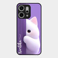 Cute Kitten Glossy Metal Case Cover For Oppo Reno 14 Pro 5G