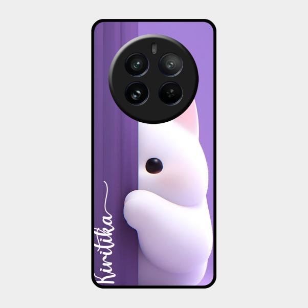 Cute Kitten Glossy Metal Case Cover For Realme 12 Pro 5G