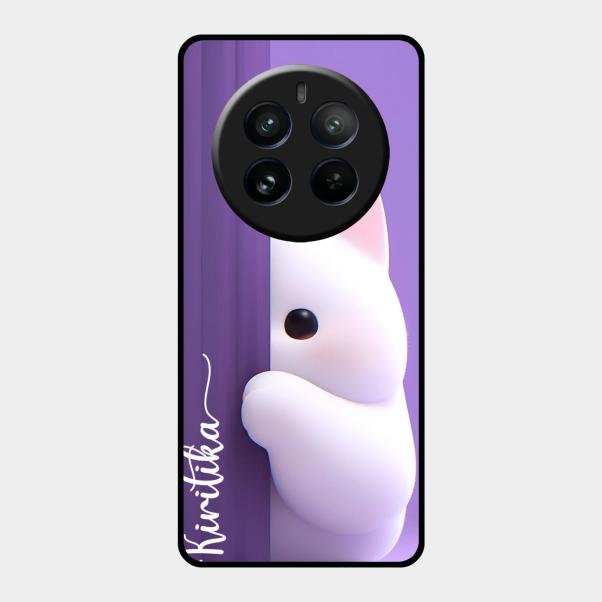 Cute Kitten Glossy Metal Case Cover For Realme 12 Pro Plus 5G