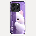 Cute Kitten Glossy Metal Case Cover For Realme 15T 5G