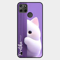 Cute Kitten Glossy Metal Case Cover For Realme C21Y