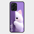 Cute Kitten Glossy Metal Case Cover For Realme C33 2023