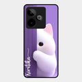 Cute Kitten Glossy Metal Case Cover For Realme Gt 7T 5G