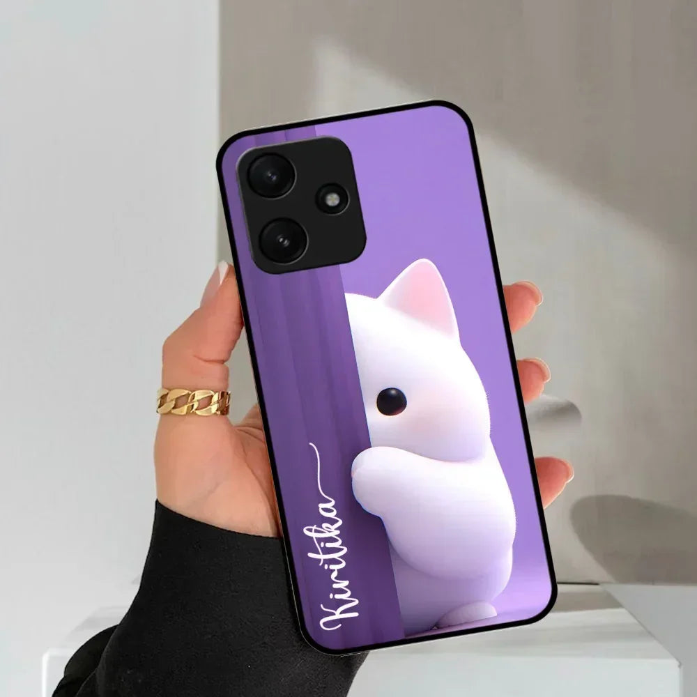 Cute Kitten Glossy Metal Case Cover For Redmi - ShopOnCliQ