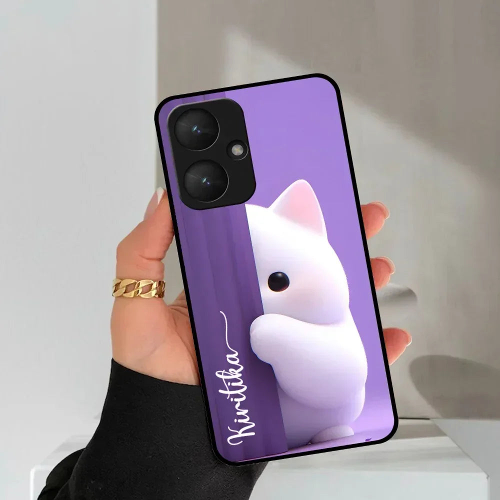 Cute Kitten Glossy Metal Case Cover For Redmi - ShopOnCliQ