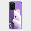 Cute Kitten Glossy Metal Case Cover For Redmi Note 10 Pro Max