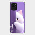 Cute Kitten Glossy Metal Case Cover For Redmi Note 10